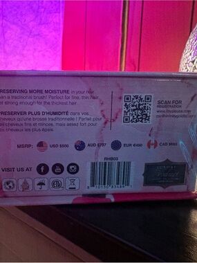 Hair Brush Packaging - Pink and White Box